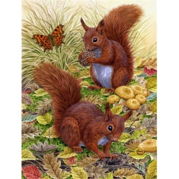 Carolines Treasures Carolines Treasures ASA2133GF Red Squirrels Flag Garden Size - ASA2133GF