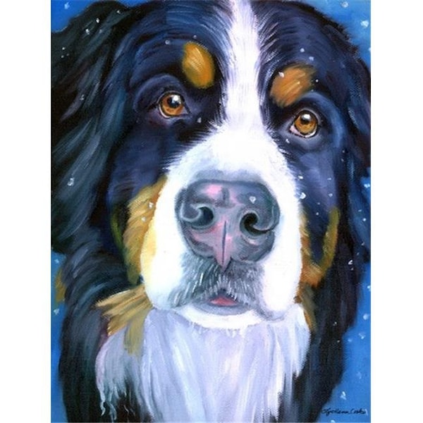 Carolines Treasures Carolines Treasures 7337GF Luca The Bernese Mountain Dog Flag Garden Size - 7337GF