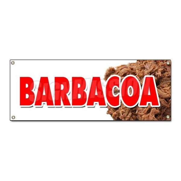 Signmission BARBACOA BANNER SIGN caribbean mexico mexican pork beef goat barbecue - B-BARBACOA