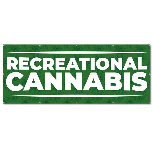 Signmission Recreational Cannabis, 48 Inch, Banner - B-120-30418