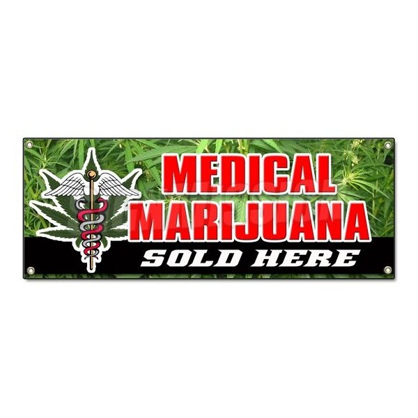 Signmission Medical Marijuana For S, 18 Inch x 48 Inch, Banner - B-MEDICAL MARIJUANA FOR S