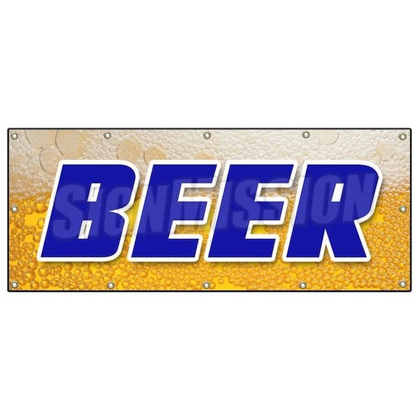 Signmission BEER BANNER SIGN brew beer beverage keg bar restaurant liquor - B-120 BEER