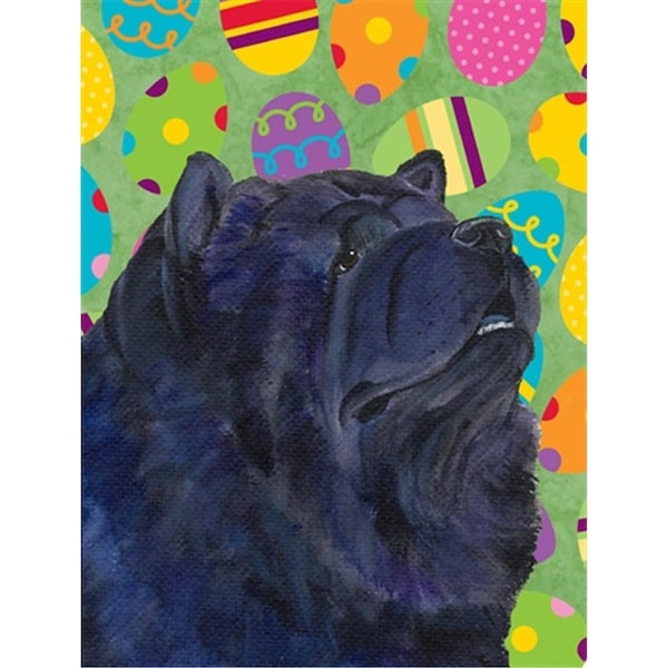 Carolines Treasures 28 x 40 in. Chow Chow Easter Eggtravaganza House Size Canvas Flag - SS4846CHF