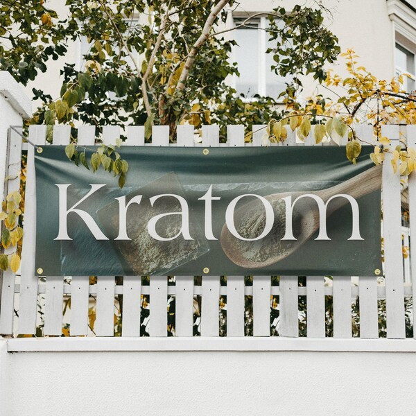 Signmission Kratom, 24 Inch x 72 Inch, Vinyl Banner - B-72-30719