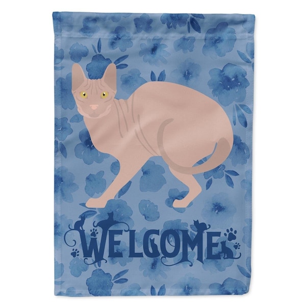 Carolines Treasures 11 x 0.01 x 15 in. Don Sphynx No.3 Cat Welcome Flag Garden Size - CK4872GF