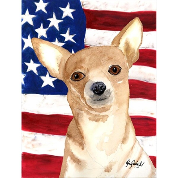 Patioplus USA American Flag Chihuahua Flag Garden Size - PA2554926