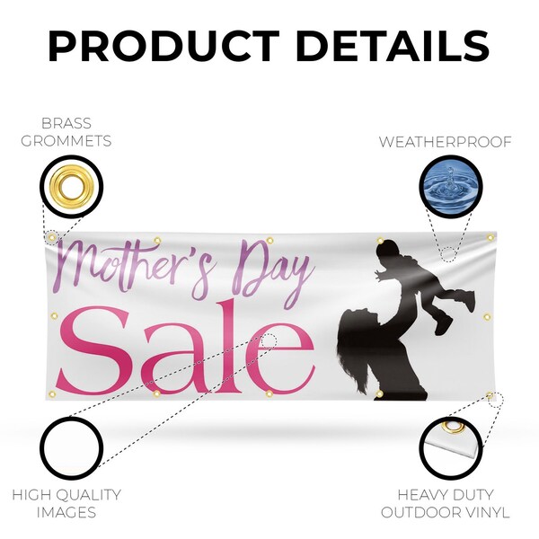 Signmission Mothers Day Sale, 48 Inch x 120 Inch, Vinyl Banner - B-120-30742