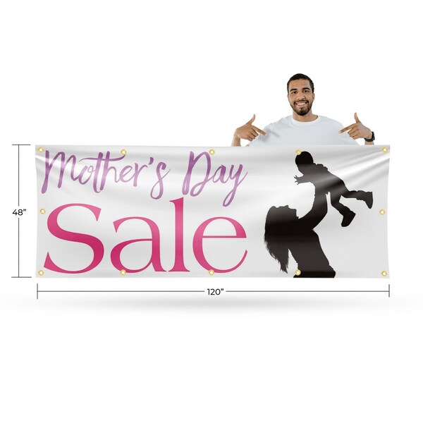 Signmission Mothers Day Sale, 48 Inch x 120 Inch, Vinyl Banner - B-120-30742