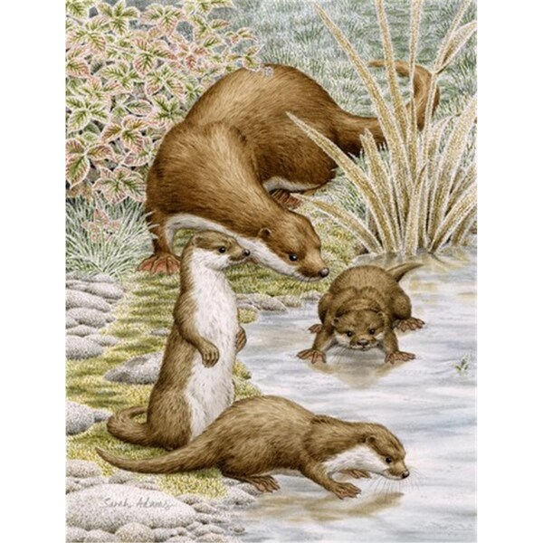 Patioplus Otter Family Flag Garden Size - PA252350