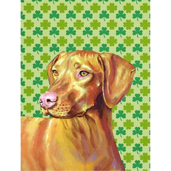 Patioplus Vizsla St. Patricks Day Shamrock Portrait Flag Garden Size - PA247648