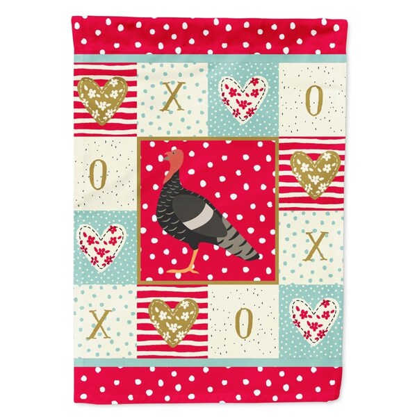 Carolines Treasures 28 x 0.01 x 40 in. Marragansett Turkey Love Flag Canvas House Size - CK5414CHF