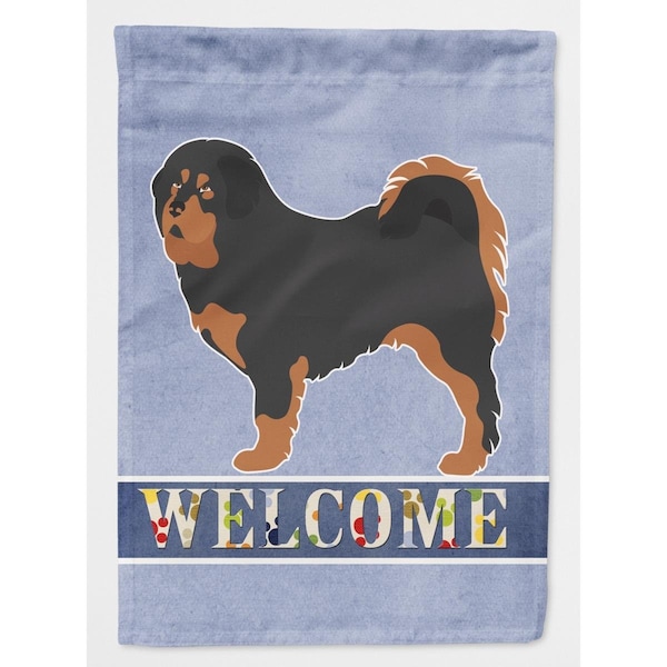 Carolines Treasures Tibetan Mastiff Welcome Flag Canvas House Size - BB8326CHF