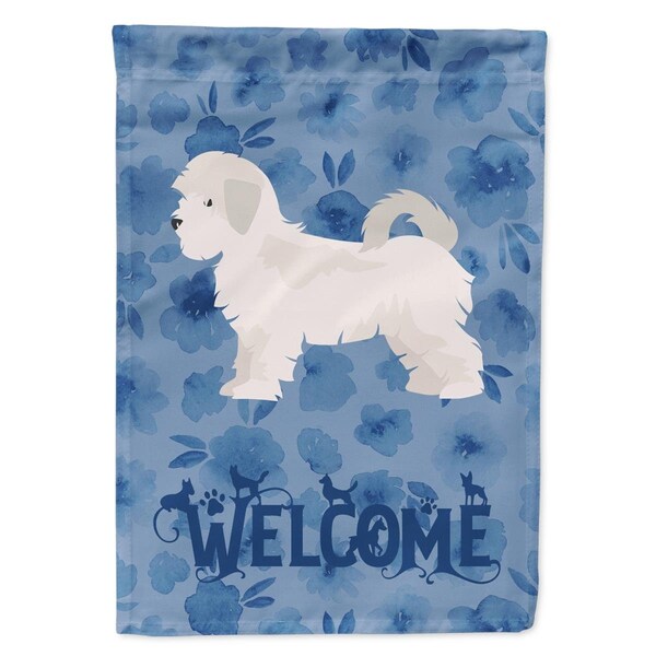 Carolines Treasures 28 x 0.01 x 40 in. Maltese Puppy Cut Welcome Flag Canvas House Size - CK6016CHF