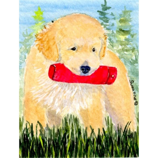 Carolines Treasures 28 x 40 In. Golden Retriever Flag Canvas- House Size - SS8858CHF