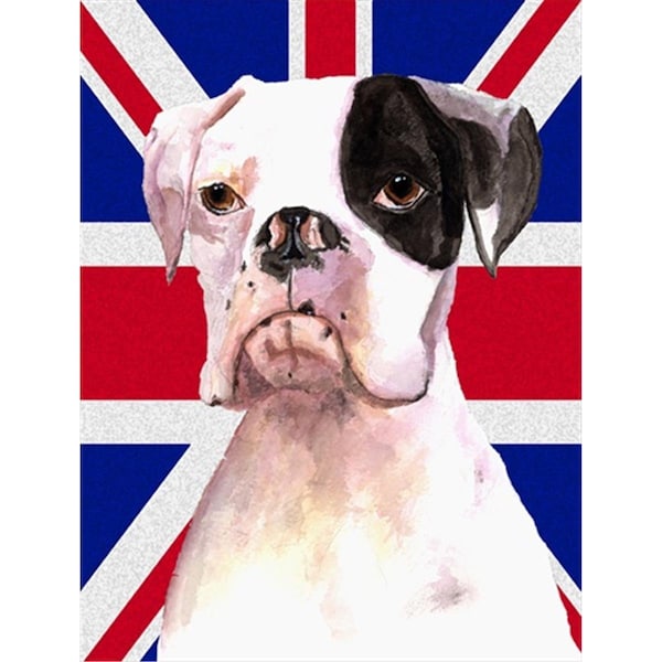 Patioplus Boxer Cooper with English Union Jack British Flag Flag Garden Size - PA247904