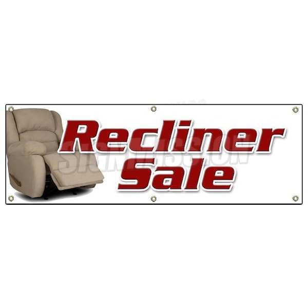 Signmission RECLINER SALE BANNER SIGN furniture chairs sofa coffee tables lazyboy - B-72 RECLINER SALE