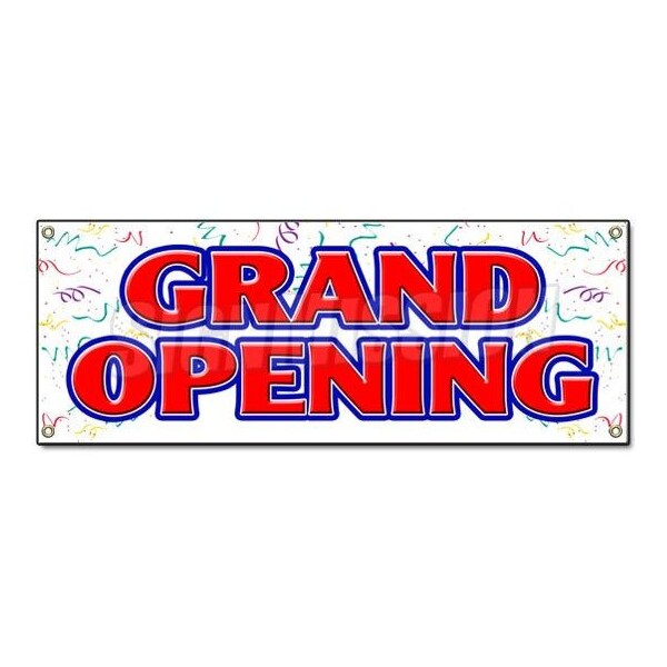 Signmission GRAND OPENING BANNER SIGN new store sign signs open soon - B-GRAND OPENING