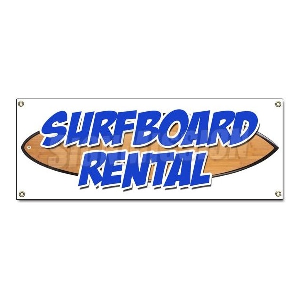 Signmission SURFBOARDS RENTALBANNER SIGN water jet ski boats canoe kayak surfing - B-SURFBOARDS RENTAL