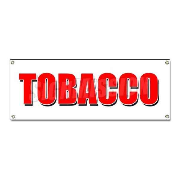 Signmission TOBACCO BANNER SIGN cigarettes cigar cigs pipes vape smoke tobacconist - B-TOBACCO