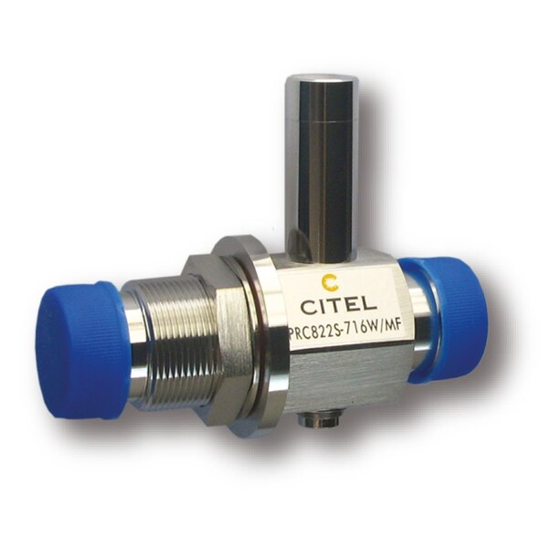 Citel Stub de Onda Cuarto, 800-2200 Mhz, 50 Ohm, 50Ka, 2500W, Conector Macho-Hembra 716 - PRC822S-716W/MF