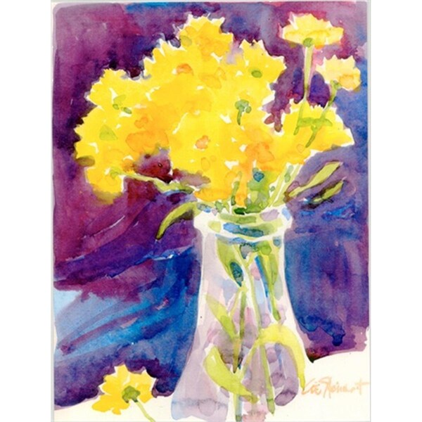 Patioplus Yellow Flowers in a vase Flag - Garden Size; 11 x 15 in. - PA251865
