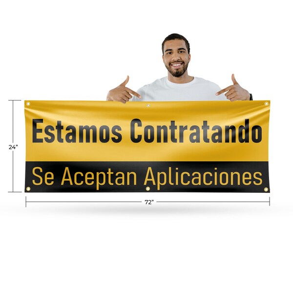 Signmission Estamos Tantratando, 24 Inch x 72 Inch, Vinyl Banner - B-72-30564