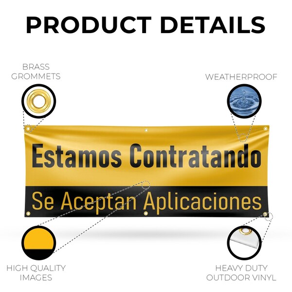 Signmission Estamos Tantratando, 24 Inch x 72 Inch, Vinyl Banner - B-72-30564