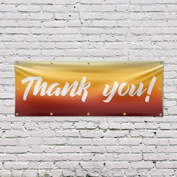 Signmission Thank You, 48 Inch x 120 Inch, Vinyl Banner - B-120-30886