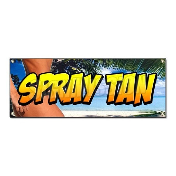Signmission SPRAY TAN BANNER SIGN tanning salon spa signs sun suntanned salon tans - B-SPRAY TAN