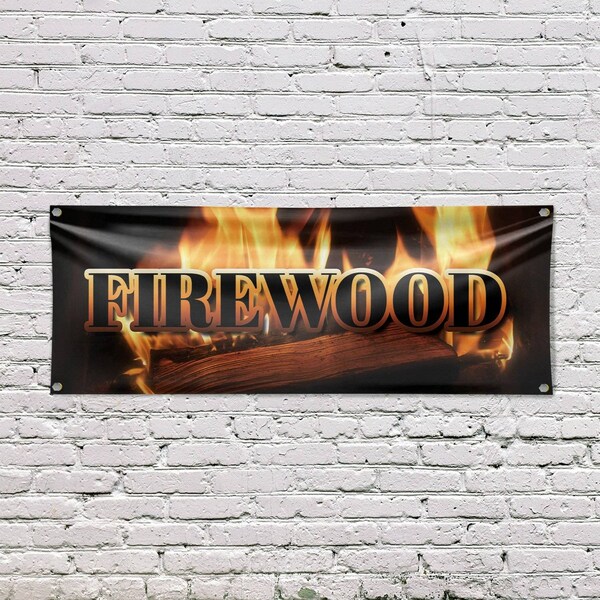 Signmission Firewood, 18 Inch x 48 Inch, Vinyl Banner - B-30627