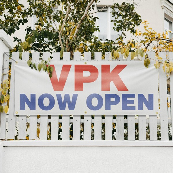 Signmission VPK Now Open, 24 Inch x 72 Inch, Vinyl Banner - B-72-30919