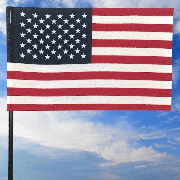 Global Flags Unlimited American Cotton Stick Flag 4"x6"x10" Plastic Stick - 205720