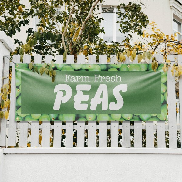 Signmission Farm Fresh Peas, 48 Inch x 120 Inch, Vinyl Banner - B-120-30607