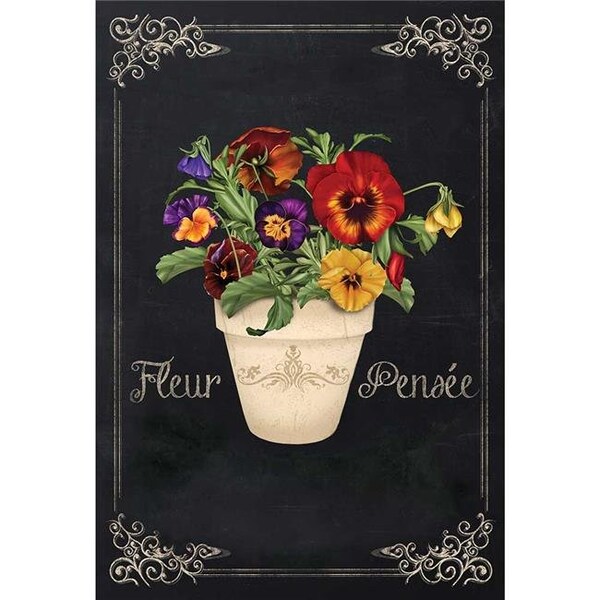 Dicksons Dicksons 7822 Fleur Pensee Polyester Printed Flag; Large - 7822