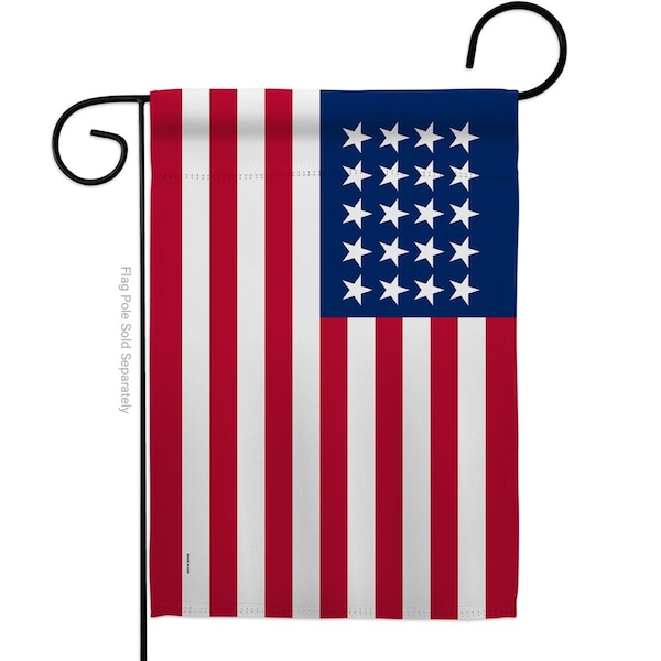 Guarderia 13 x 18.5 in. United State 1818-1819 American Old Glory Garden Flag with Double-Sided - GU3953788