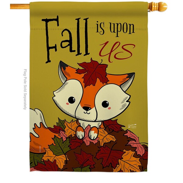 Patio Trasero 28 x 40 in. Fall is Upon Us House Flag with Harvest & Autumn Double-Sided Vertical Flags  Banner - PA3910419