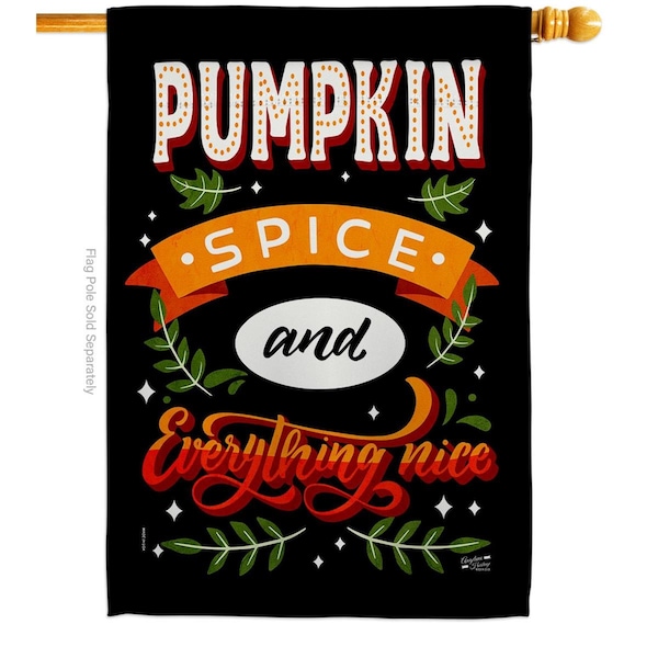 Patio Trasero 28 x 40 in. Everything Nice House Flag w/Fall Harvest & Autumn Double-Sided Vertical Flags  Banner - PA3888814
