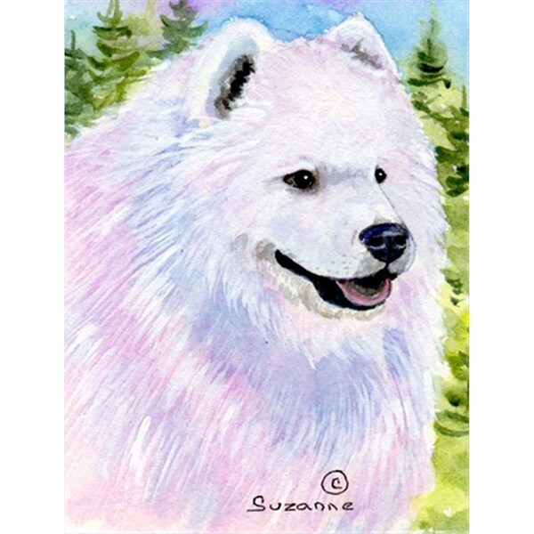 Patioplus 28 x 40 in. Samoyed House Size Canvas Flag - PA55217