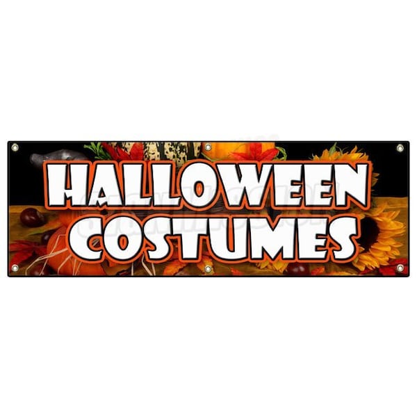 Signmission HALLOWEEN COSTUMES BANNER SIGN masks candy trick or treat holiday pumpkins - B-72 HALLOWEEN COSTUMES