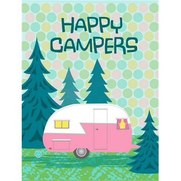 Carolines Treasures Carolines Treasures VHA3004GF Happy Campers Glamping Trailer Flag Garden Size - VHA3004GF