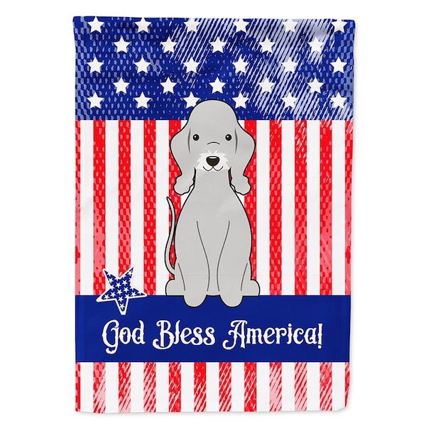 Patioplus Patriotic USA Bedlington Terrier Blue Flag Canvas House Size - PA3398746