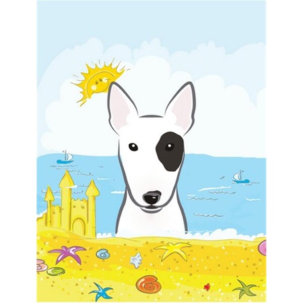 Carolines Treasures Bull Terrier Summer Beach Flag Garden - BB2077GF
