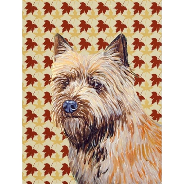 Patioplus 11 x 15 In. Cairn Terrier Fall Leaves Portrait Flag; Garden Size - PA247245