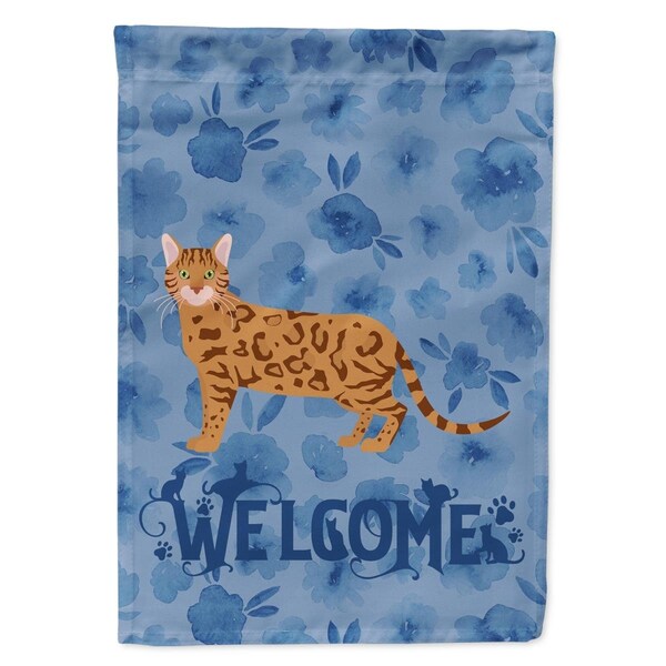 Carolines Treasures 11 x 0.01 x 15 in. Bengal No.2 Cat Welcome Flag Garden Size - CK4835GF