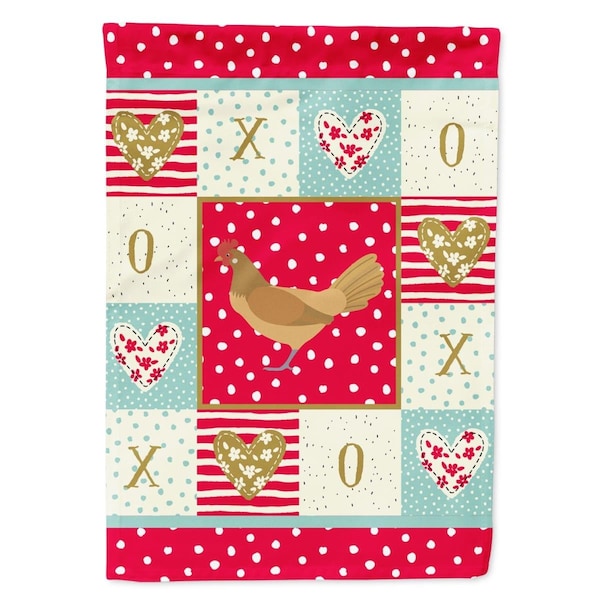 Carolines Treasures 11 x 0.01 x 15 in. Frisian Friesian Chicken Love Flag Garden Size - CK5259GF