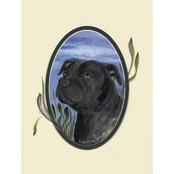 Carolines Treasures 11 x 15 in. Staffie Flag Garden Size - SS8017GF