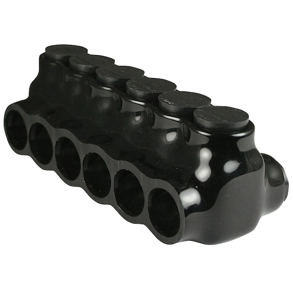 Conector de múltiples tomas de doble lado Asi 6-3-0 AWG 6 puertos 600 V Negro - AICD3-0-6