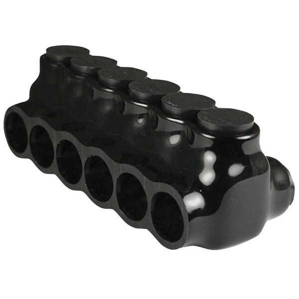 Conector de múltiples tomas de doble lado Asi 6-3-0 AWG 6 puertos 600 V Negro - AICD3-0-6