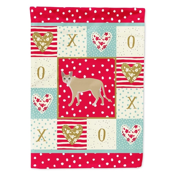 Carolines Treasures 11 x 0.01 x 15 in. Singapura Cat Love Garden Flag - CK5710GF