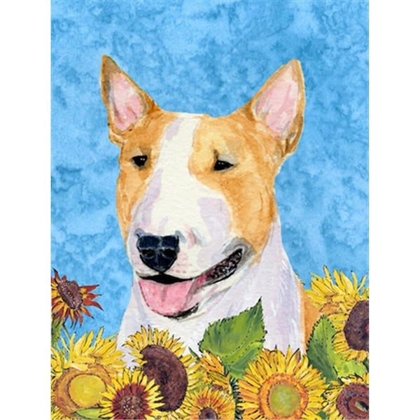 Carolines Treasures 28 x 40 In. Bull Terrier Flag Canvas- House Size - SS4129CHF